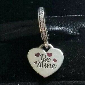 Authentic PANDORA Sterling Silver Be Mine Dangle Charm ENG792017CZ_4 USA EXCL